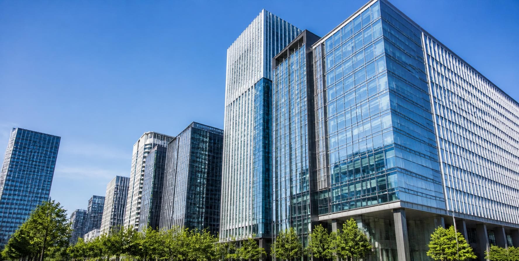 Modern business district